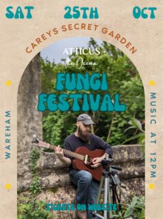 It's nearly time for the Secret Fungi Festival 🍄 this weekend where I’ll be playing a live set at Careys Secret Garden near Wareham on Saturday at 12 noon. 

This festival is a truly unique celebration of the amazing world of fungi and runs all weekend with talks, workshops, live music, family activities, and even a vibrant fungi-themed market!

I’m really looking forward to bringing some songs to the garden and can't think of a better way to embrace the Autumn.

Ticket link in comments.